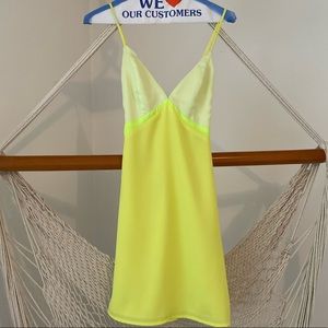 Electric highlighter mini dress